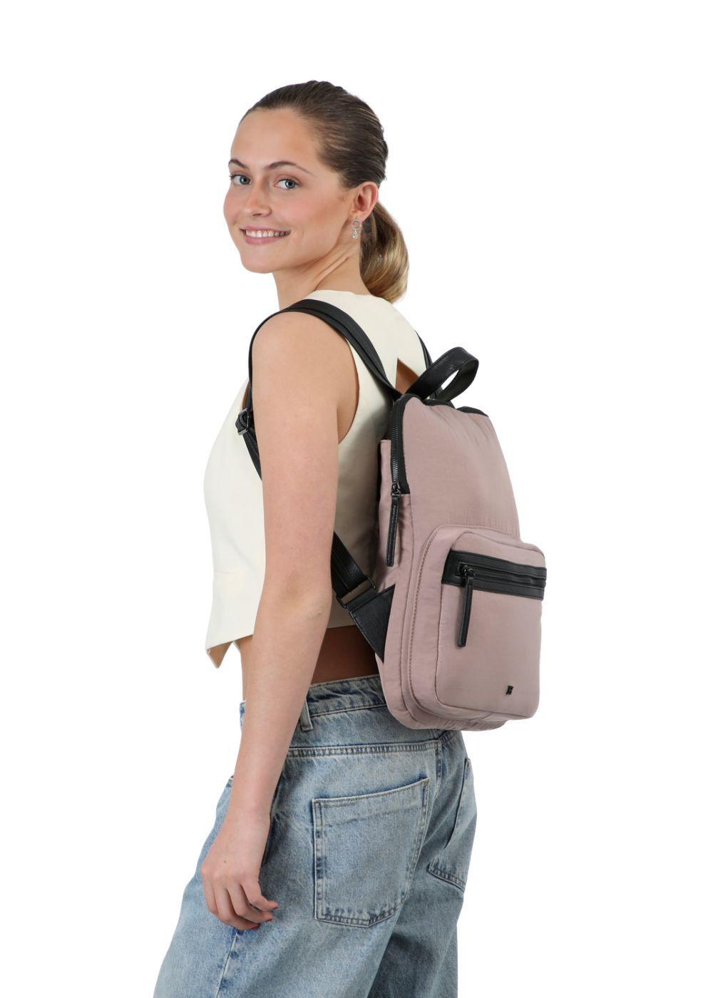 Mochila Computador Bety Nylon Rosa Humana-4
