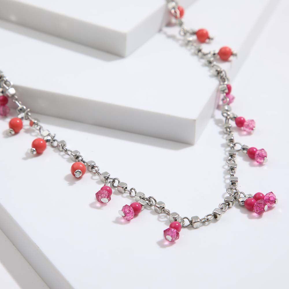 Collar Largo Zamora Rosado Humana-0