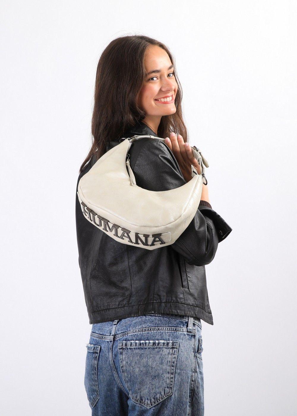 Cartera Bandolera Doris Ivory Humana-3