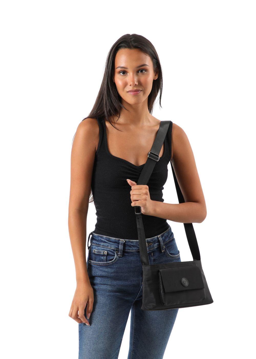 Cartera Cruzada Bourges Black Negra i-D-2