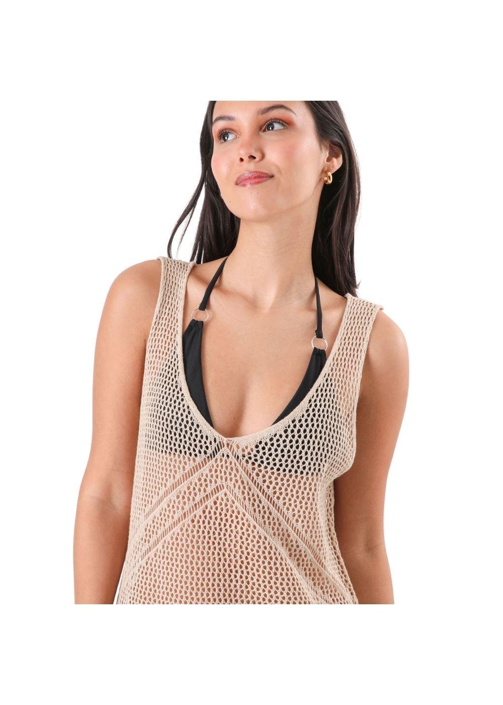 Kimono Tejido Kelly Beige Humana-2