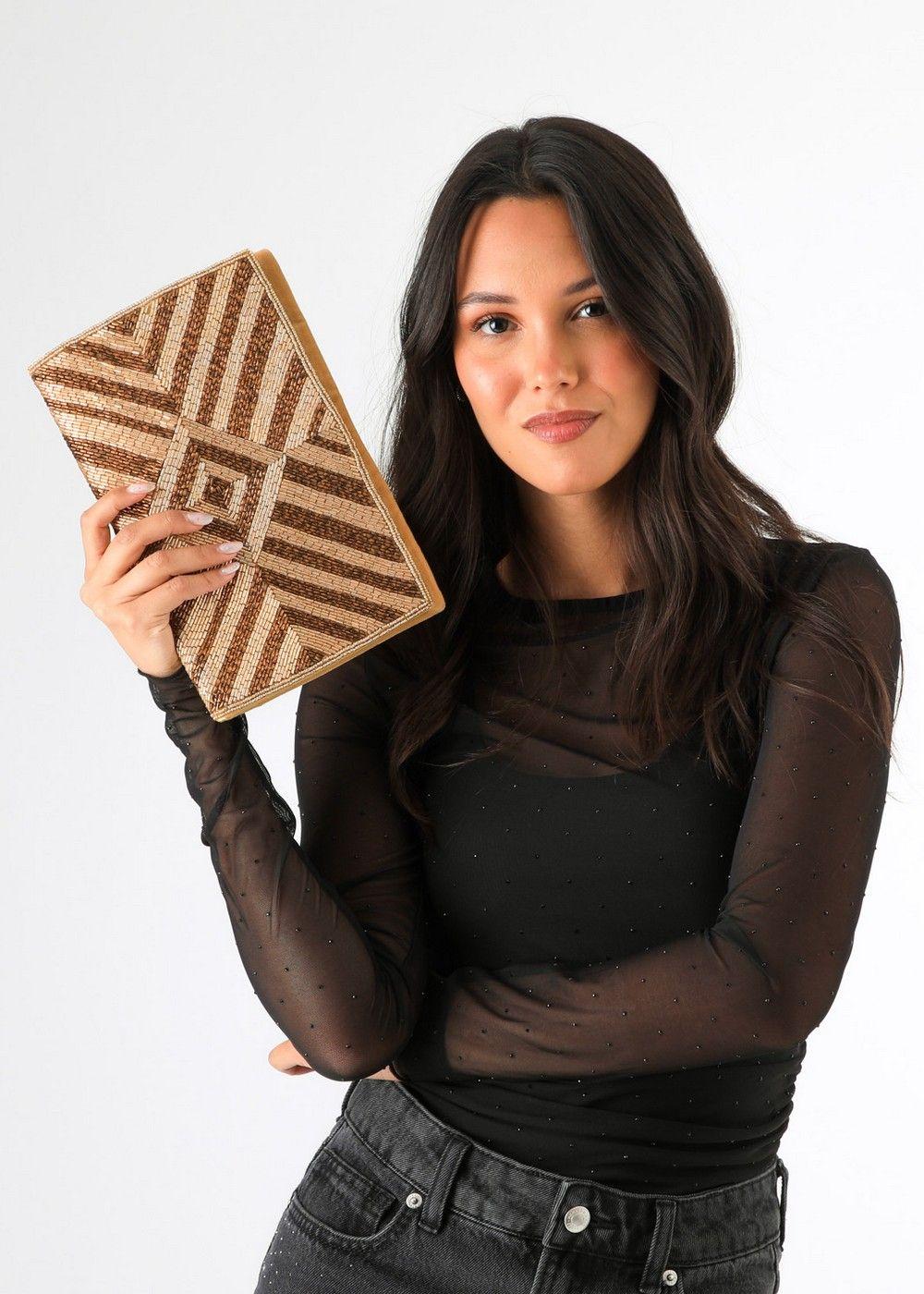 Cartera Clutch Ema Beige Humana-3