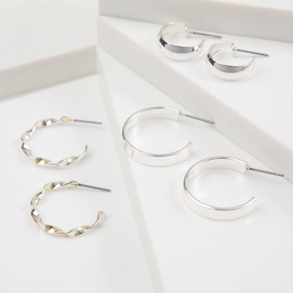 Aros Set Cela Plateado i-D-0