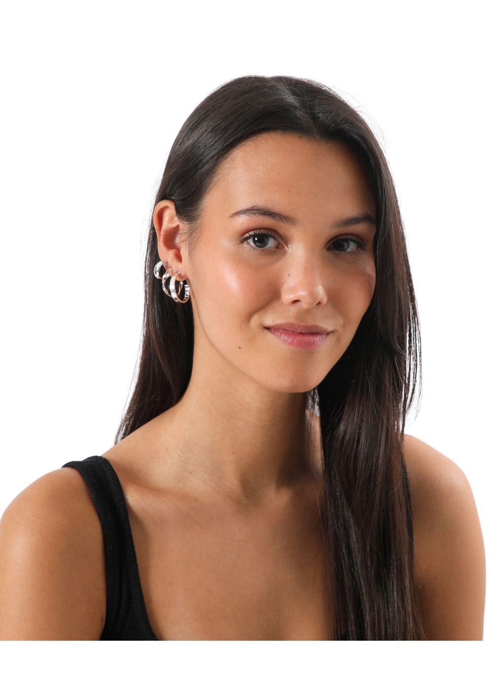 Aros Set Cela Plateado i-D-1