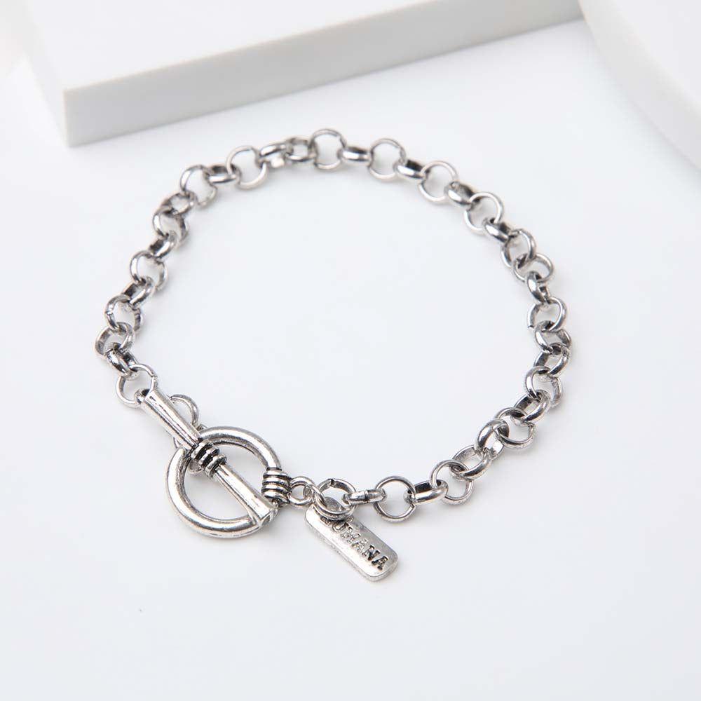 Pulsera Alginet Plateada Humana-0