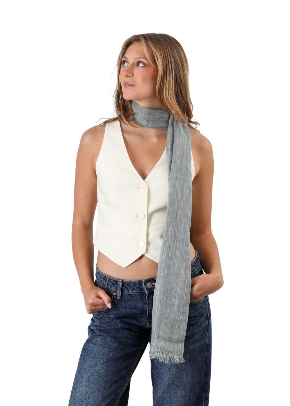 Pañuelo Liso Grey Lurex Humana-2