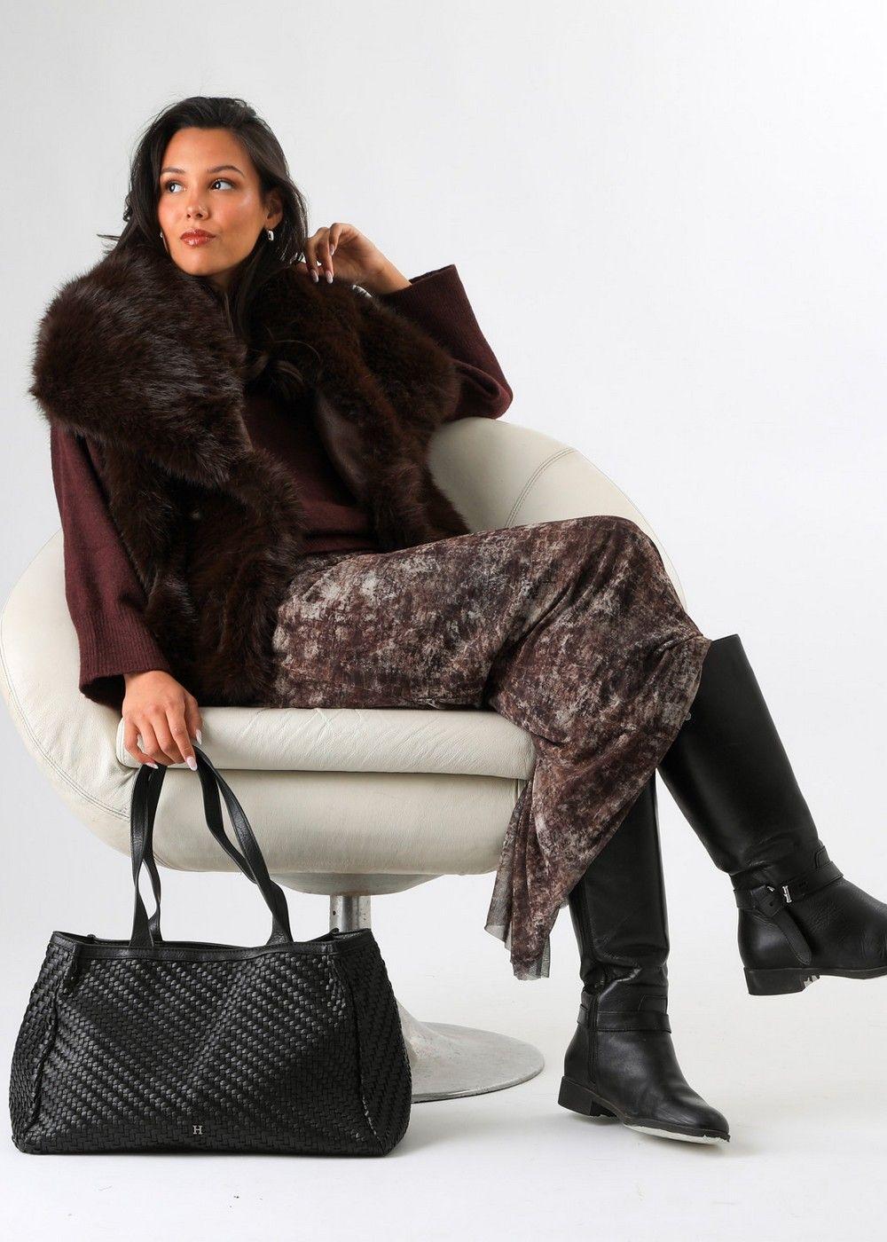 Cartera Hombro Elisa Negro Humana-2