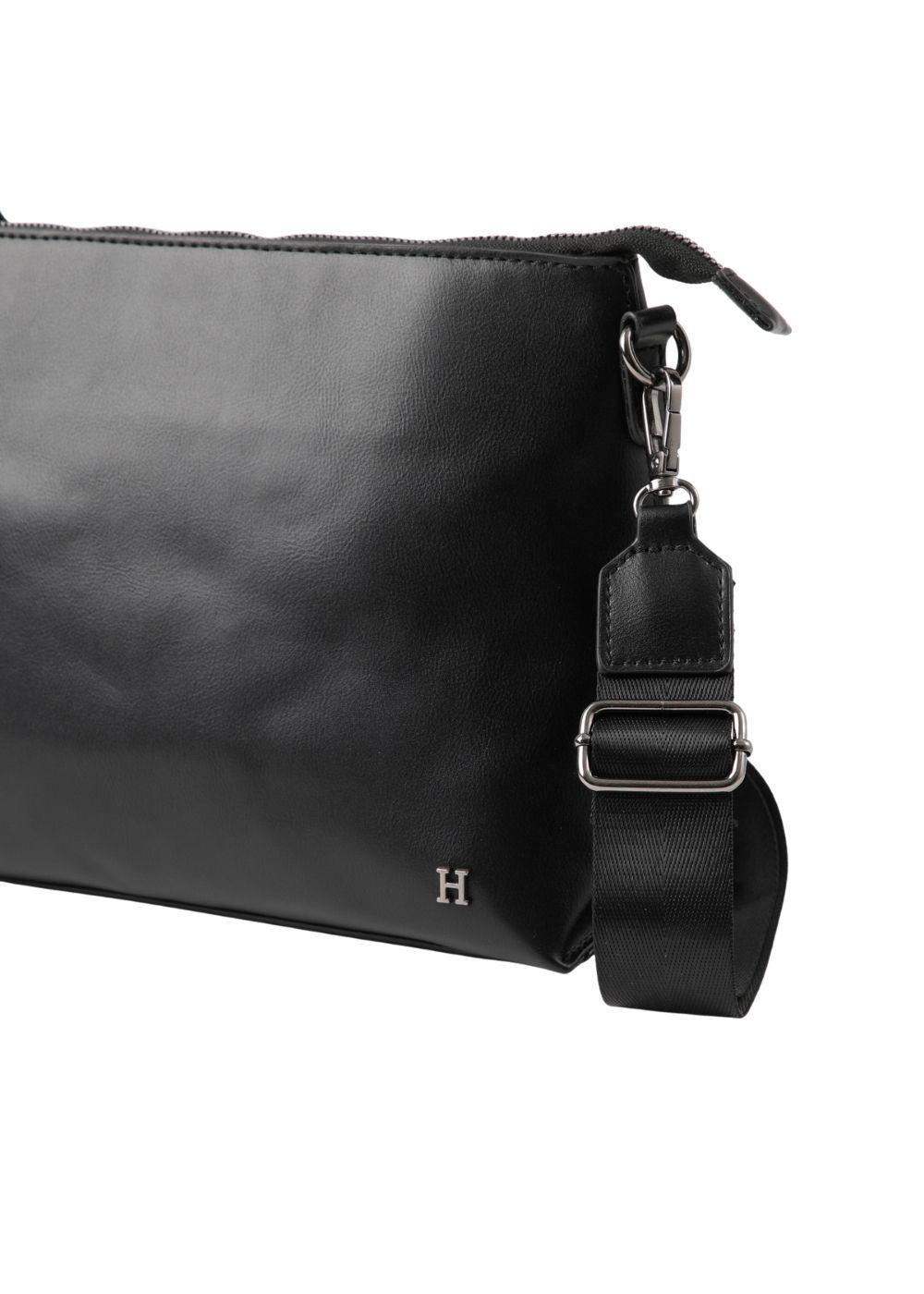 Cartera Bandolera Berta Ecocuero Negro Humana-2