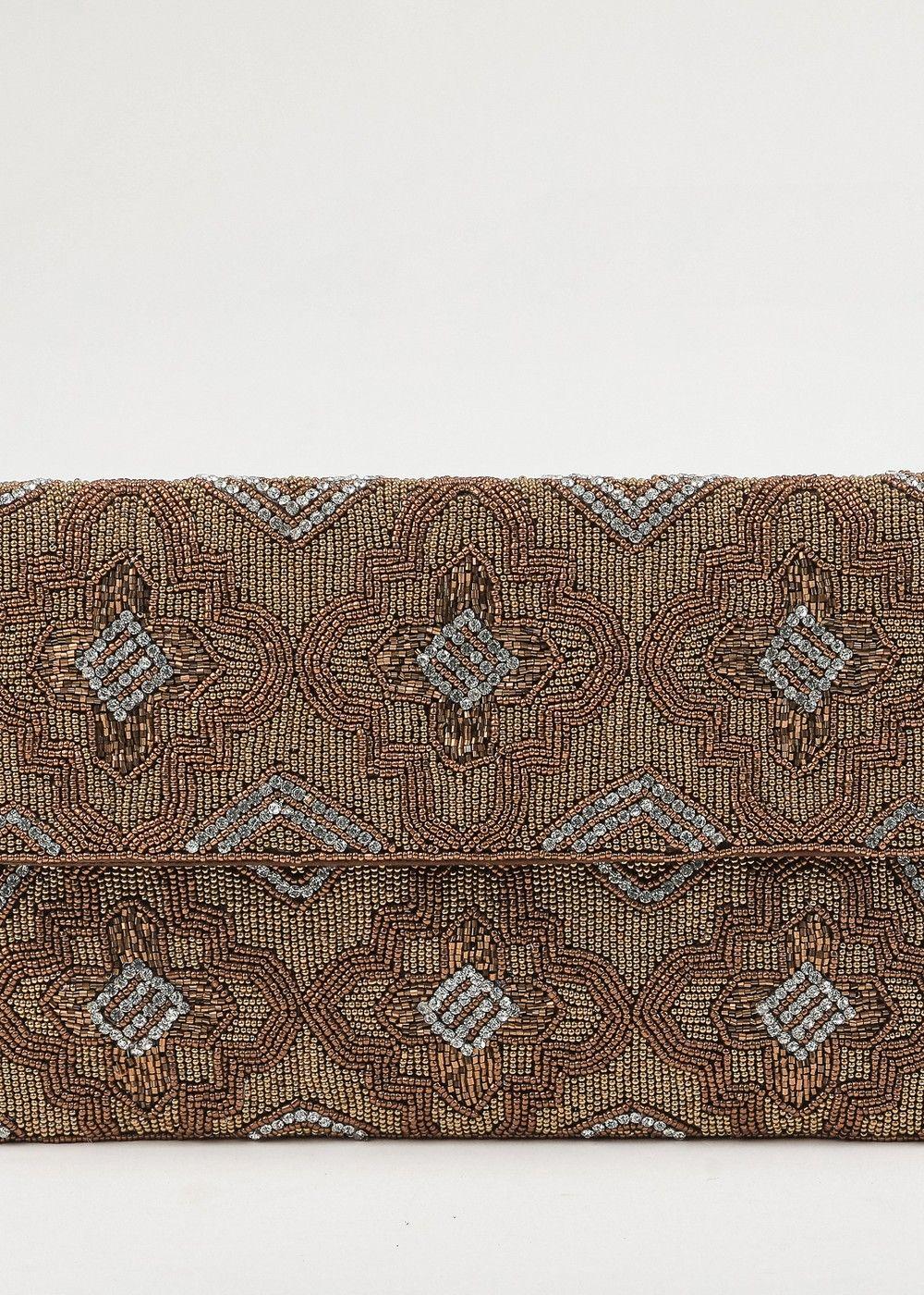 Cartera Clutch Taylor Dorado Humana-0