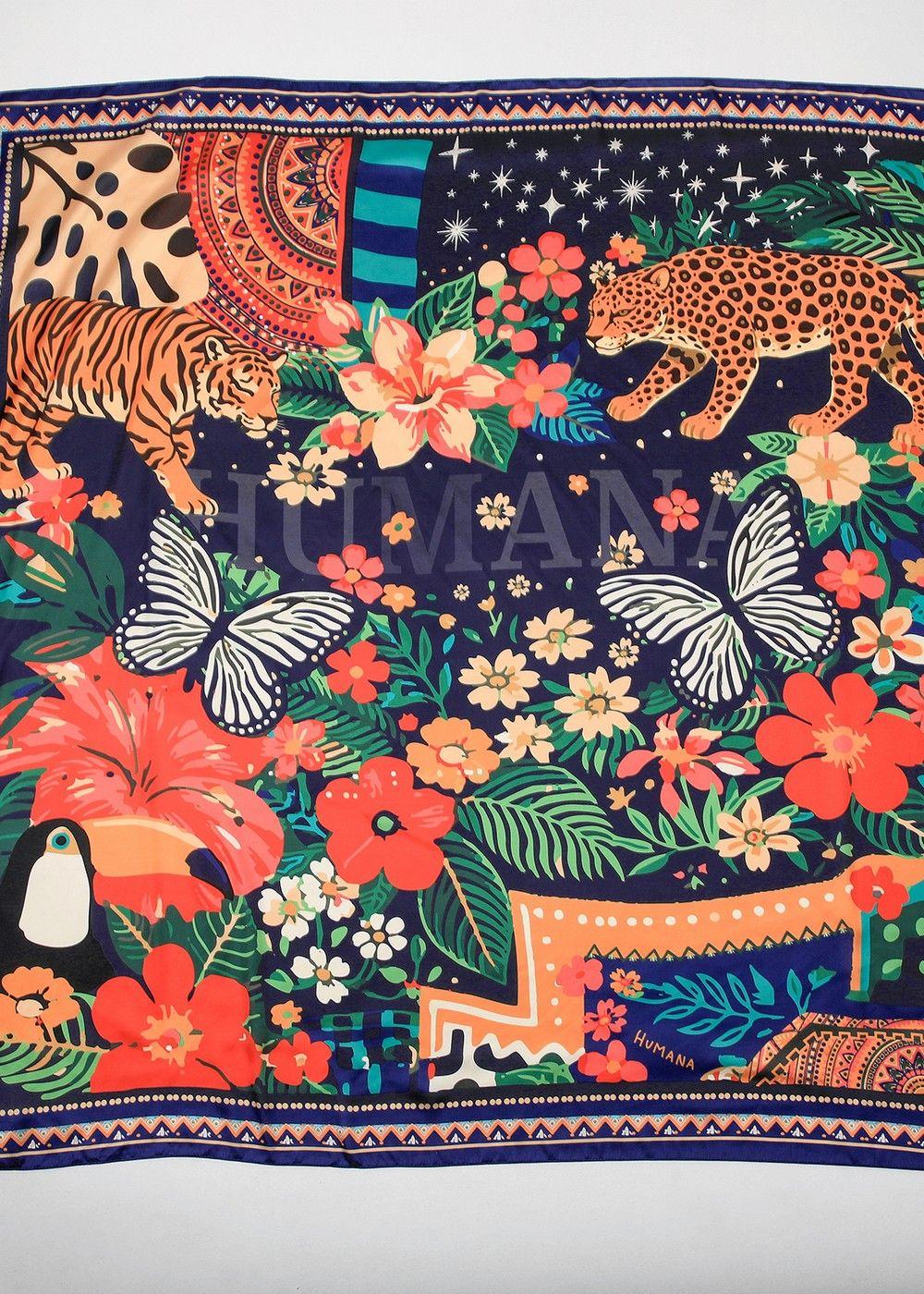 Pañuelo Bandana Maxi Lerto Multicolor Humana-0