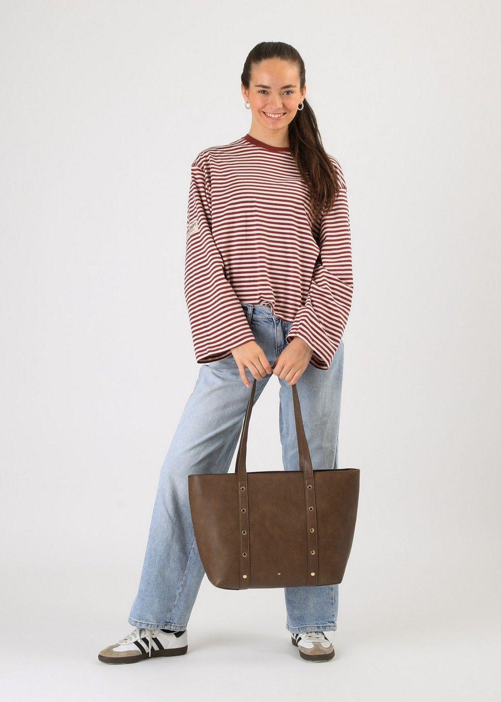 Cartera Tote Lugo Café I-D-2