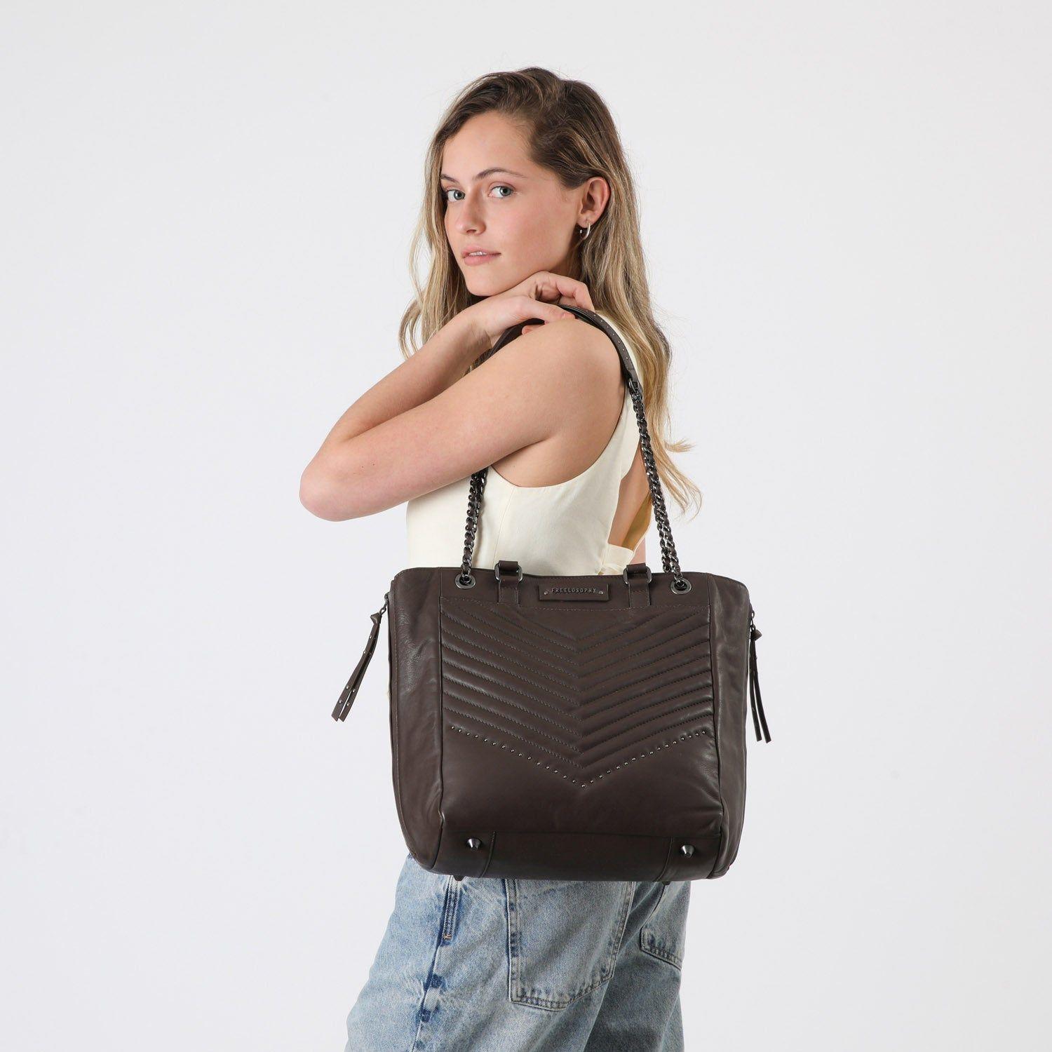 Cartera Cuero Hombro Praga Brown-2