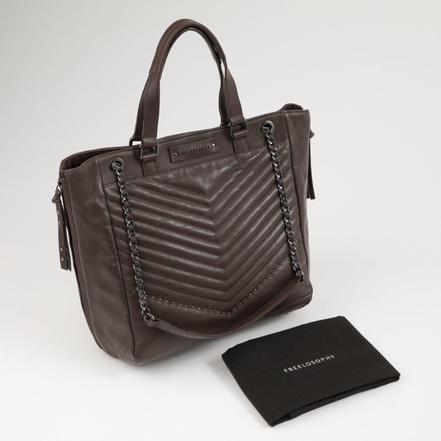 Cartera Cuero Hombro Praga Brown-7