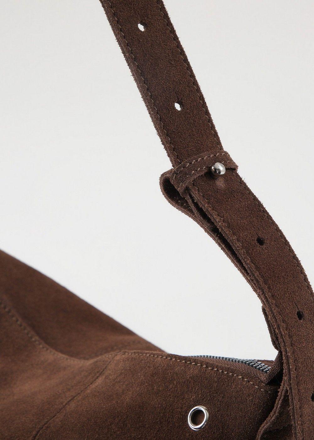 Cartera Cruzada Angie Brown Suede Humana-2