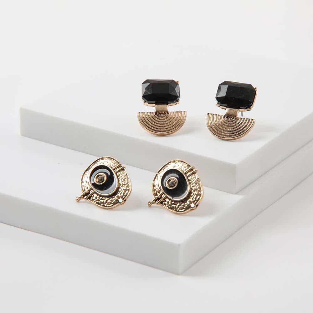 Set Aros Amanda Negro i-D-0
