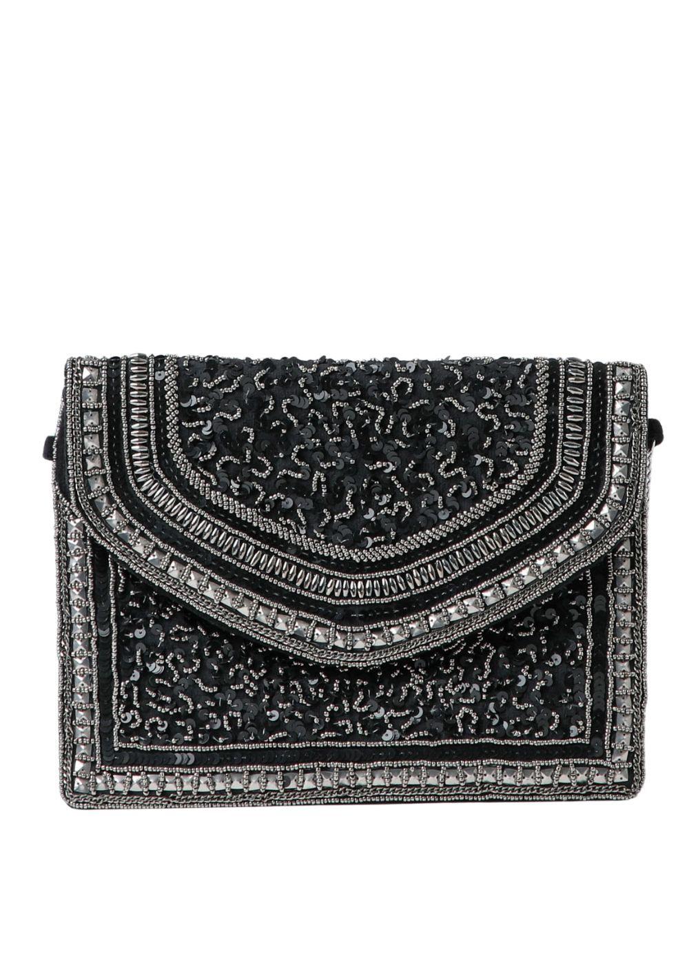 Clutch Mykonos Negro Humana-0