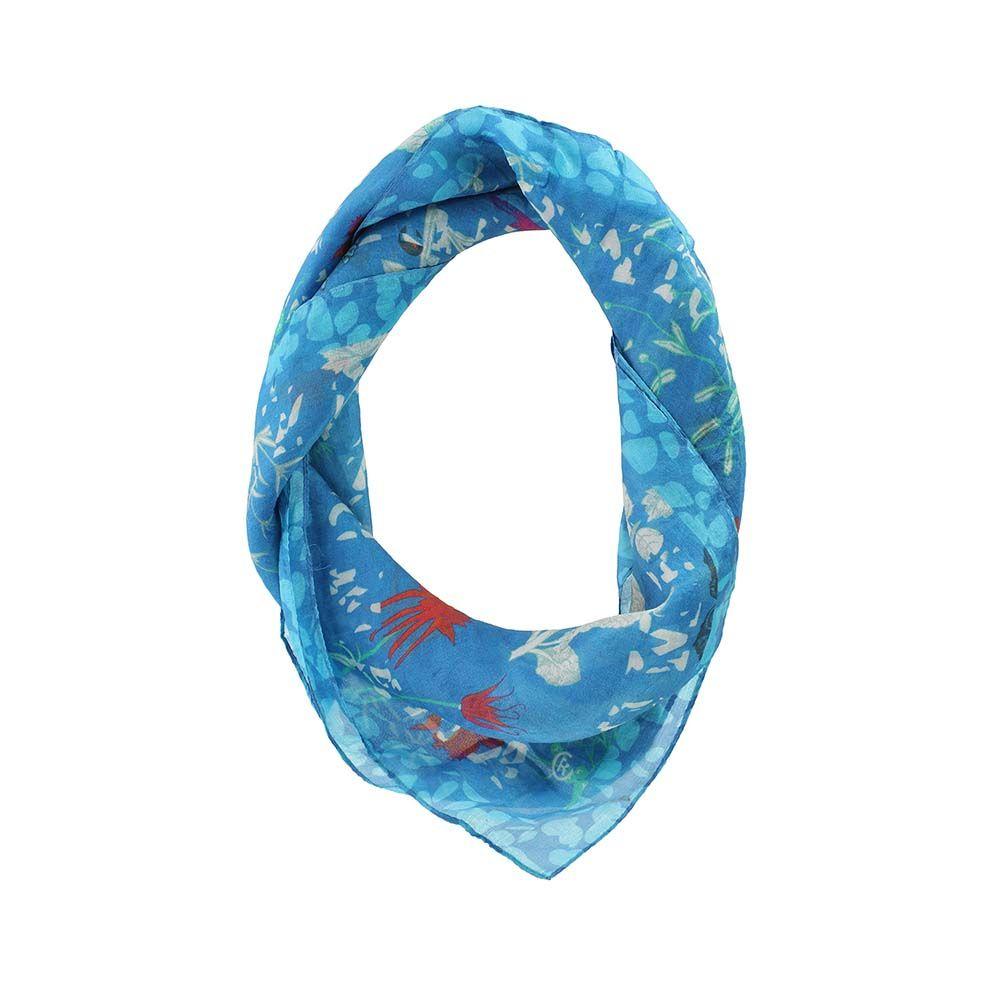 Pañuelo Seda Silvestre Azul Humana-0