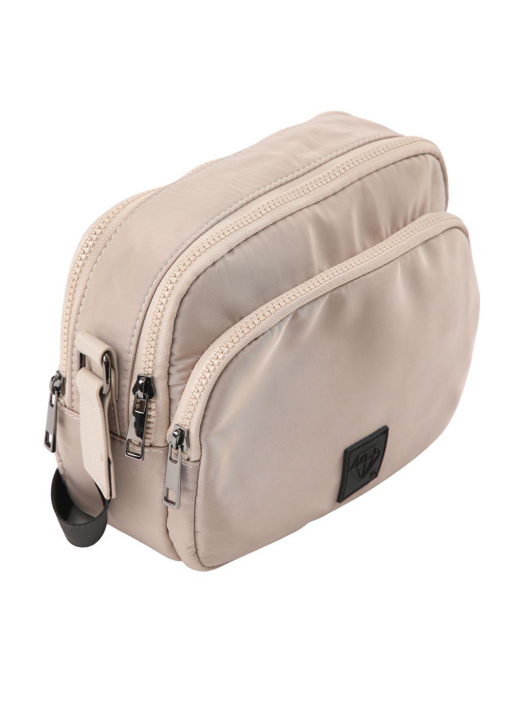 Cartera Bandolera Gijon Nylon beige ID-2