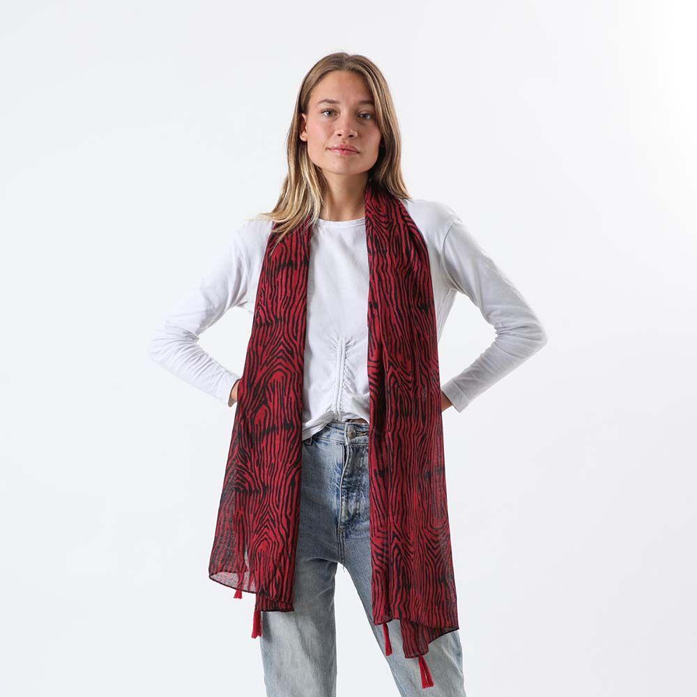 Pañuelo Estampado Malaga Rojo Humana-2