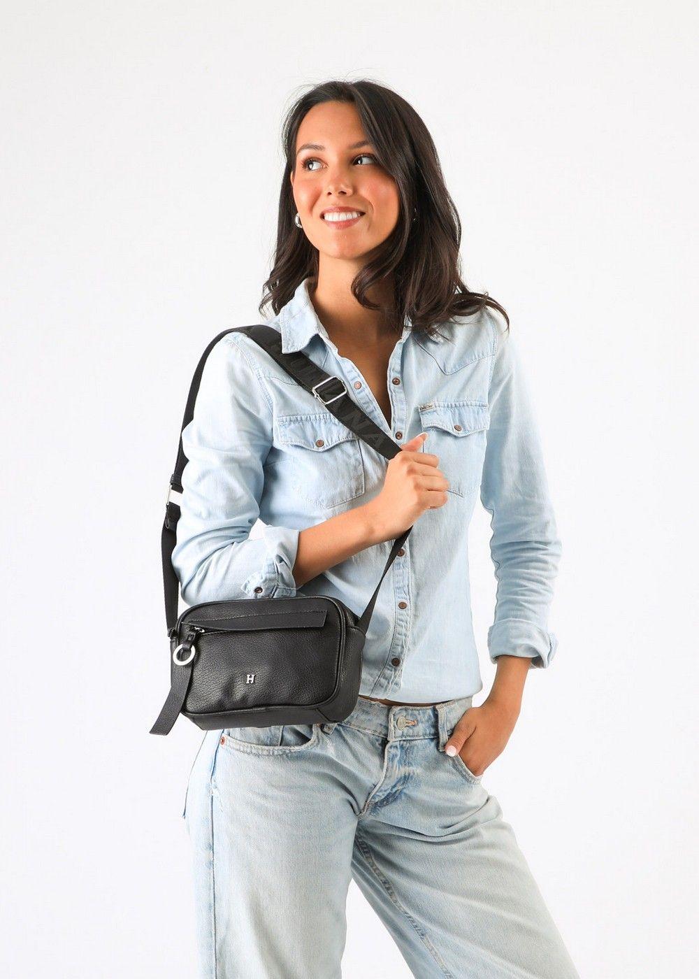 Cartera Bandolera Brenda Negro Humana-3