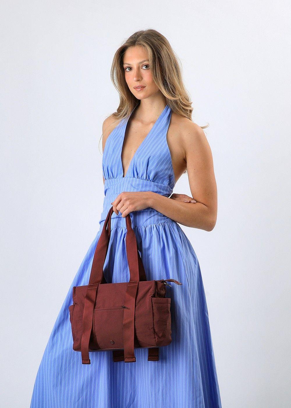 Cartera Tote Maya Burgundy Humana-3
