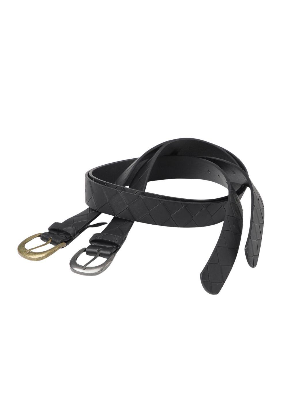Cinturón Trenza Silver Negro Humana-2