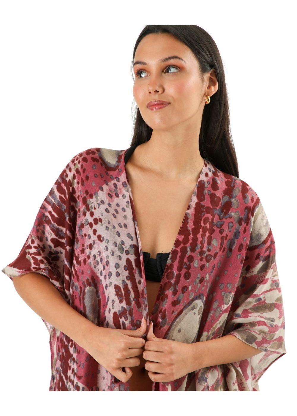 Kimono Abierto Fucsia Id-4