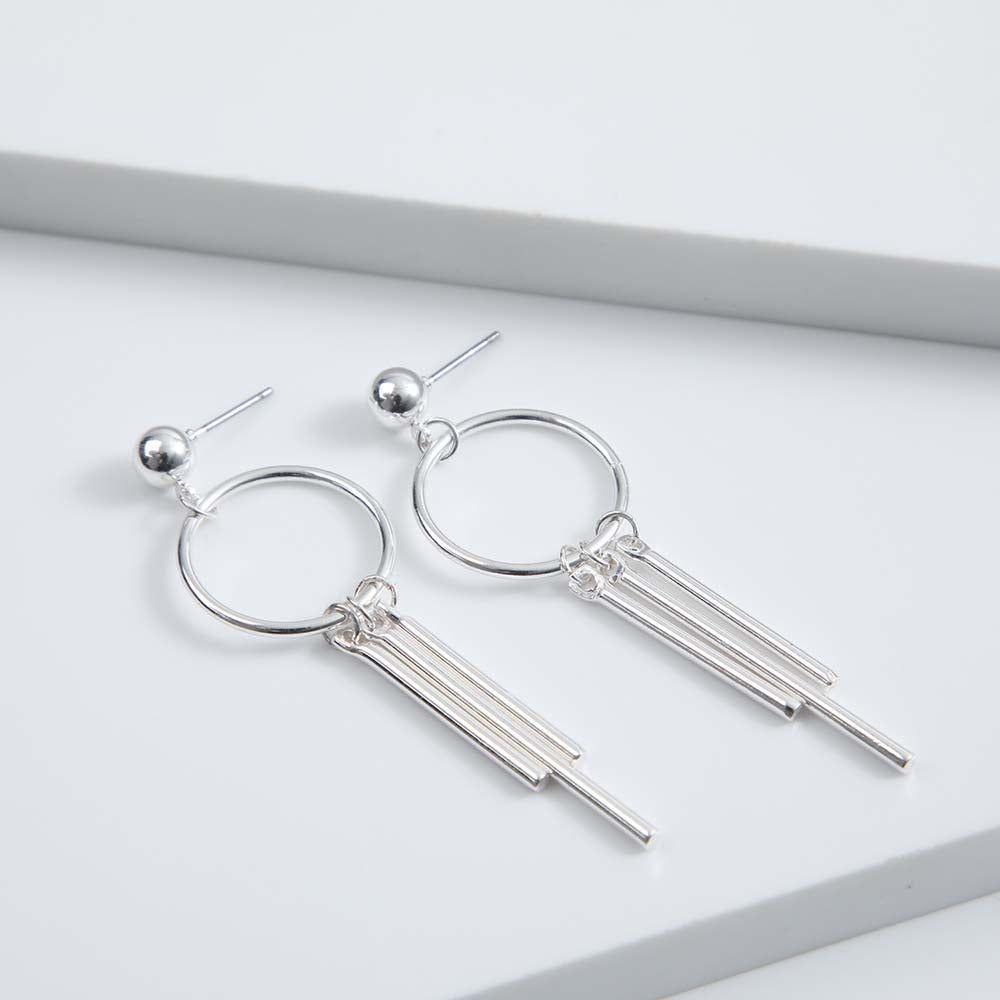 Aros Largo Patti Plateado i-D-0