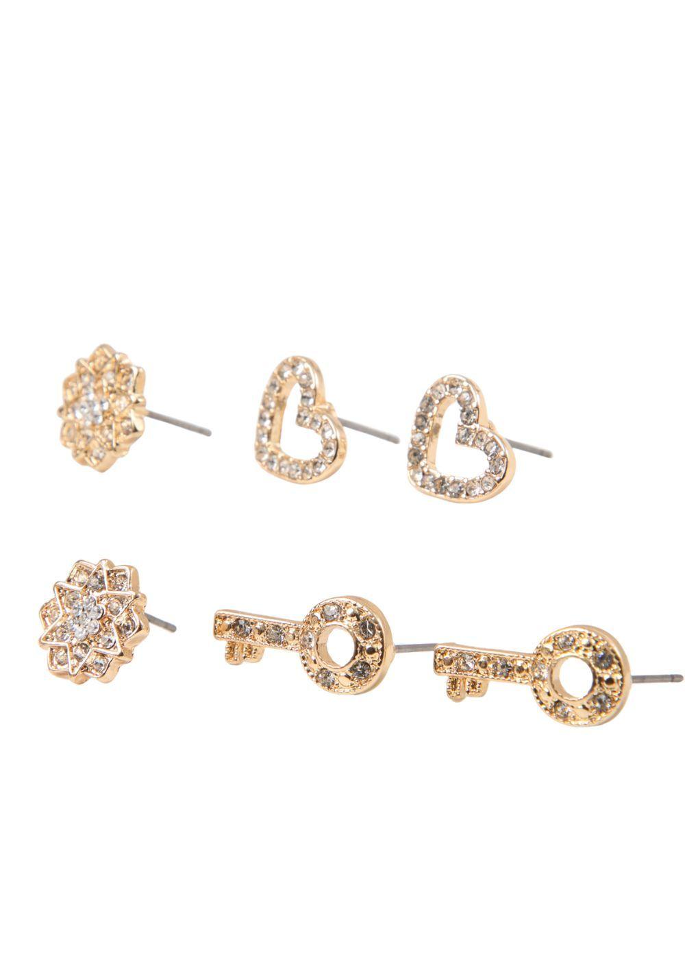 Aros Set Vacay Charms 1 Dorado i-D-0