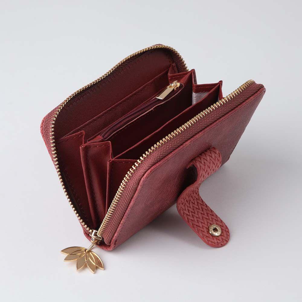 Billetera Mediana Trama Roja i-D-1