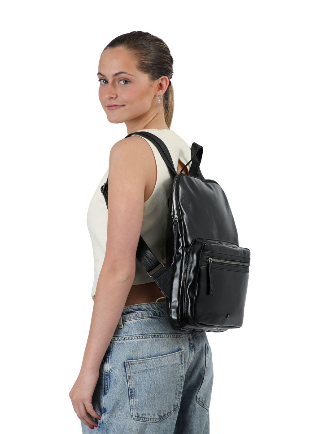 Mochila Computador Bety Ecocuero Negro Humana-3