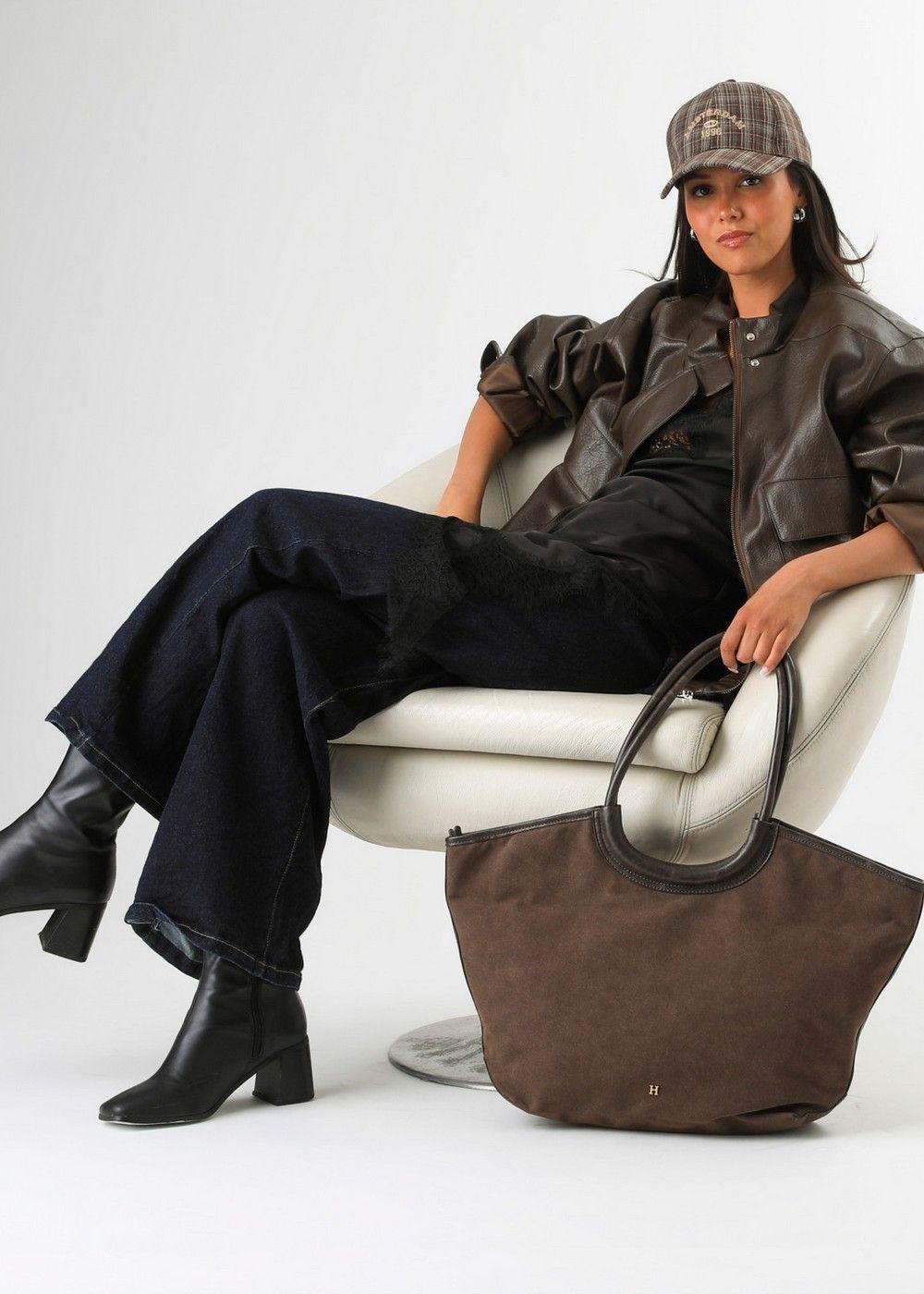 Cartera Hombro Jane Café Humana-3