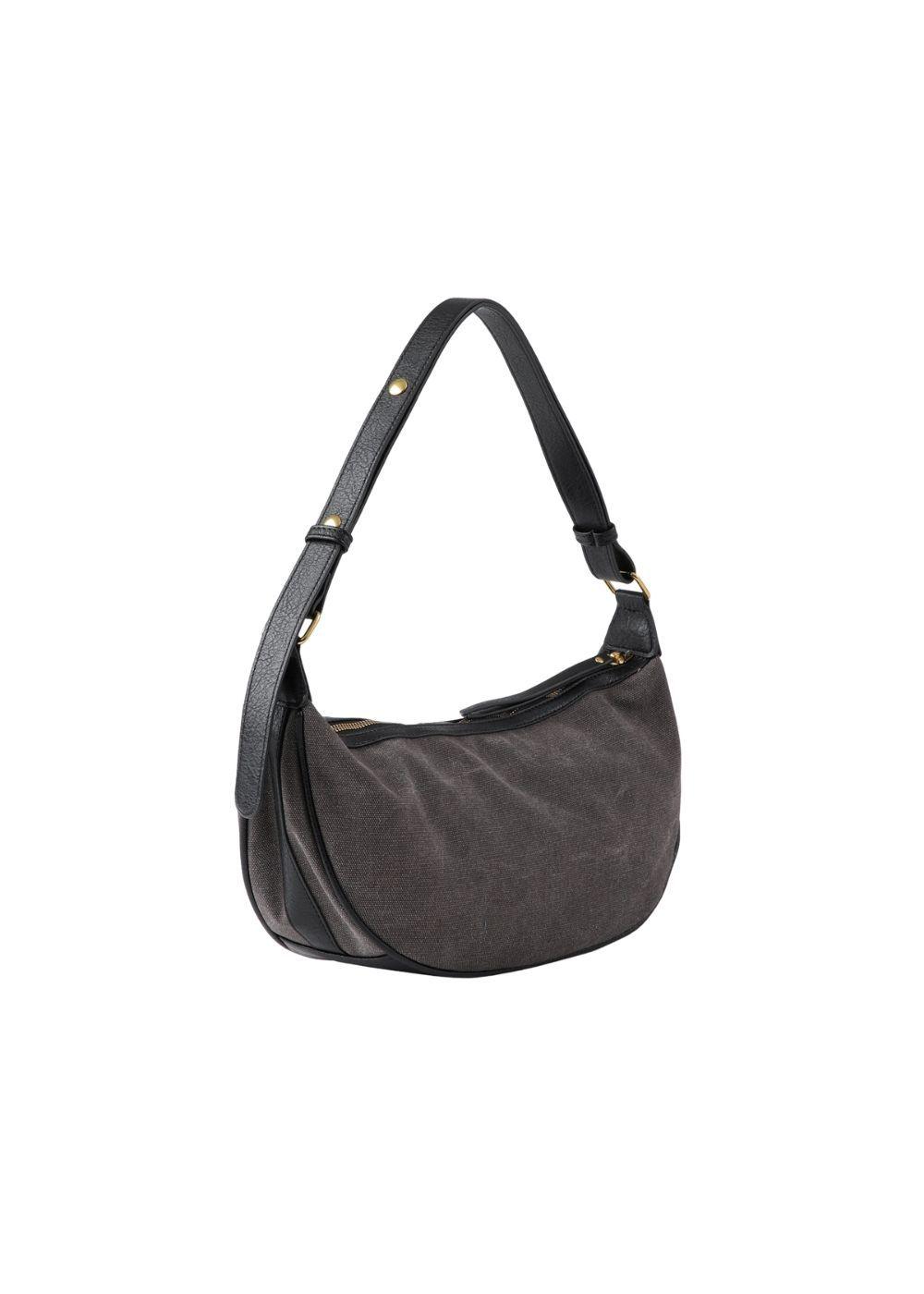 Cartera Hombro Brida Canvas Gris Humana-2