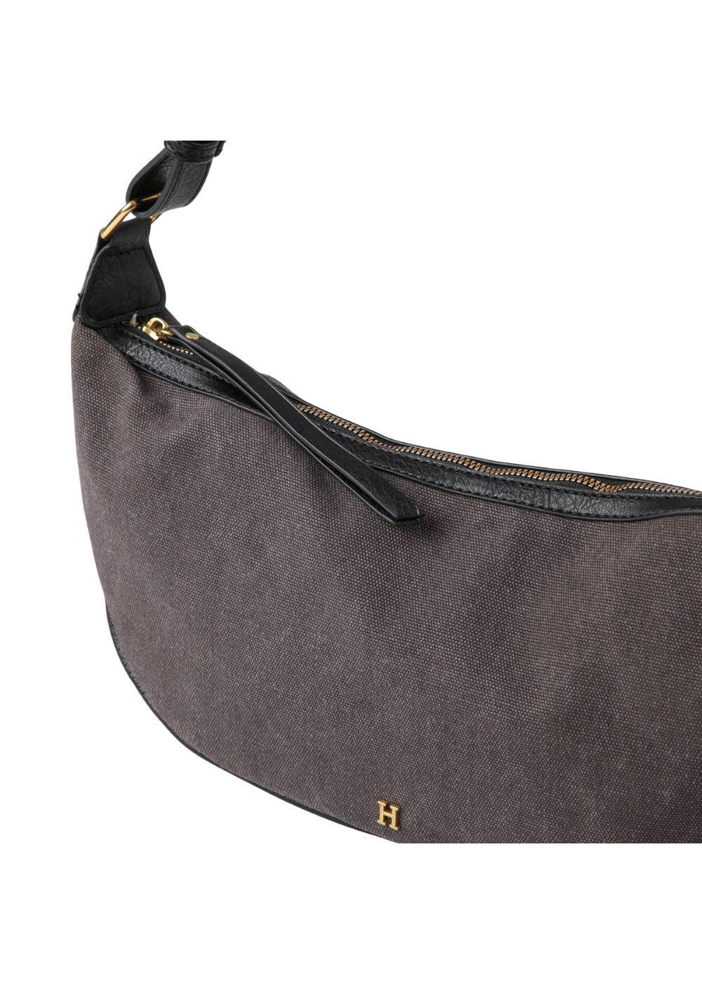 Cartera Hombro Brida Canvas Gris Humana-3