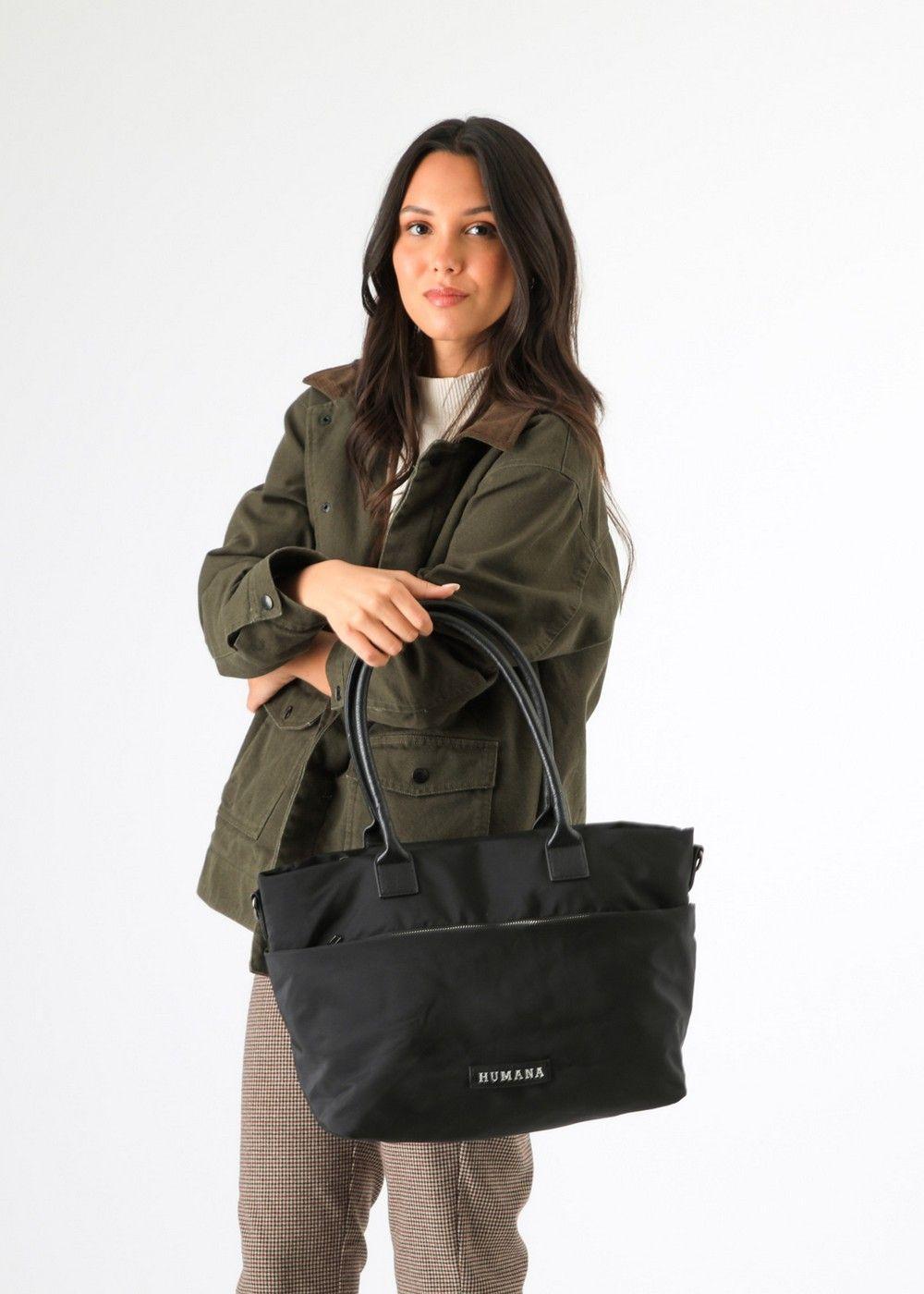 Cartera Tote Cleo Negro Humana-3