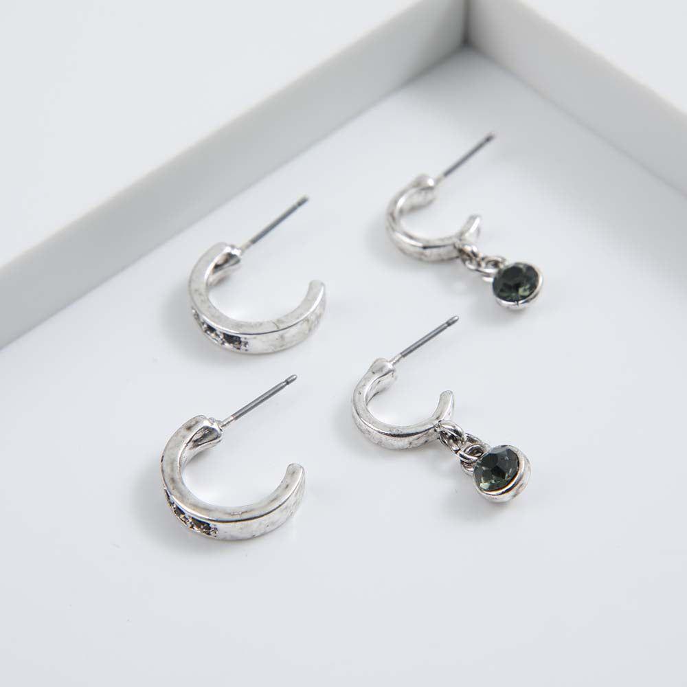 Set Aros Gaye Plateados i-D-0