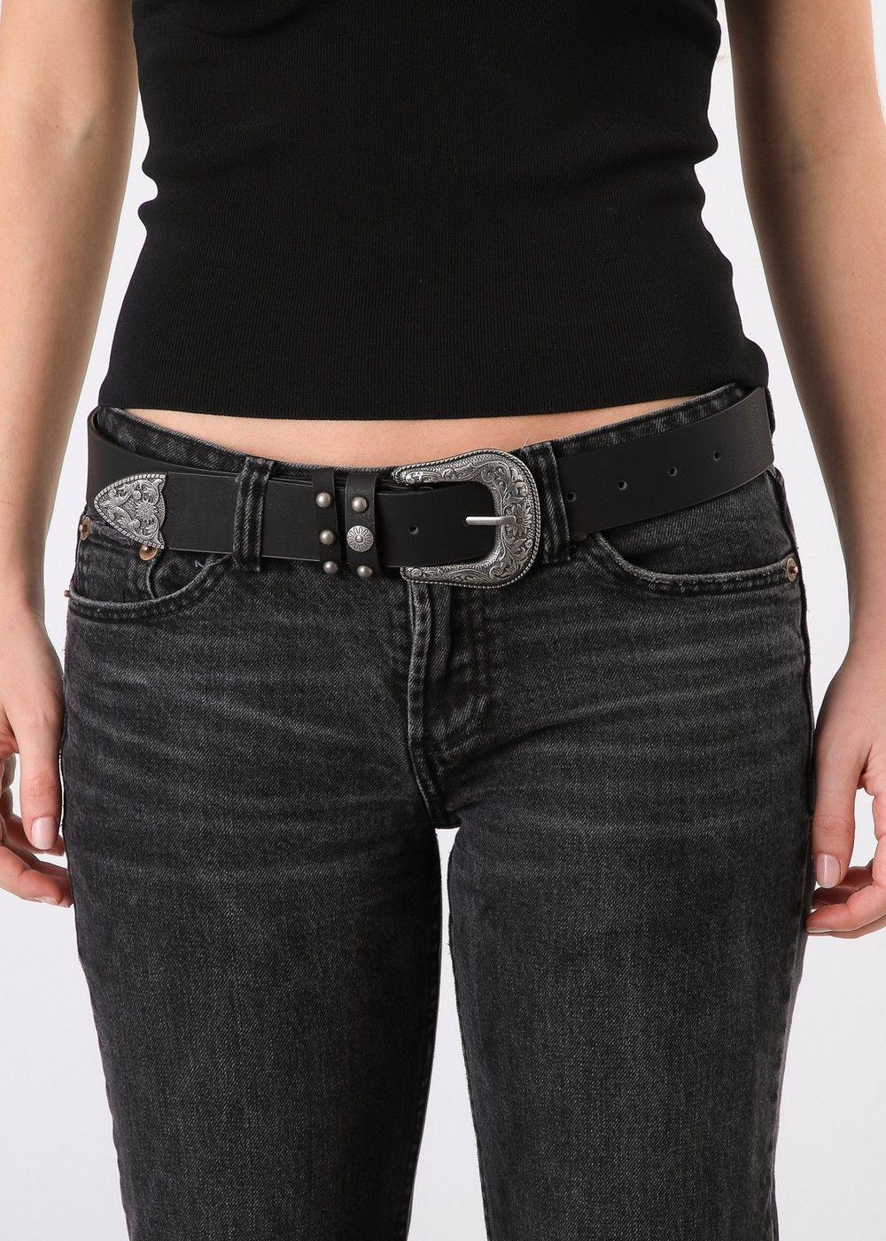 Cinturon Basic Negro Humana-1