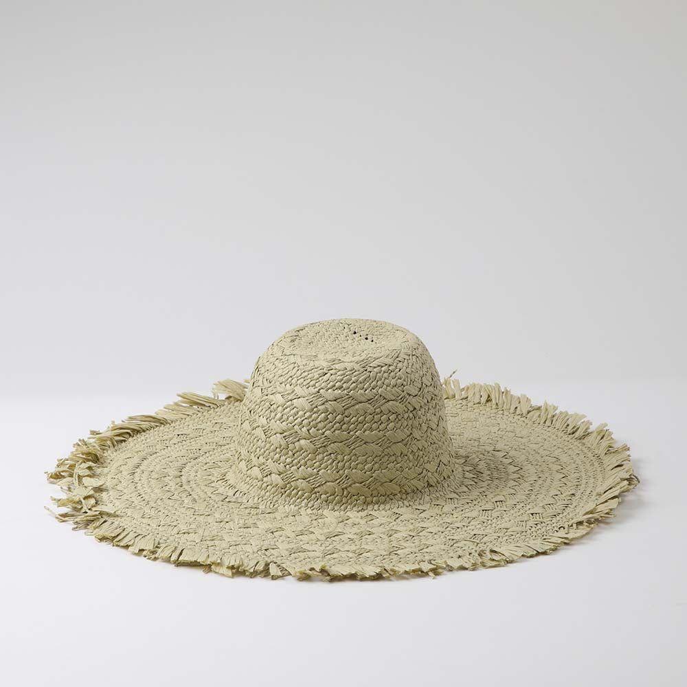 Sombrero Fringes Beige Humana-0
