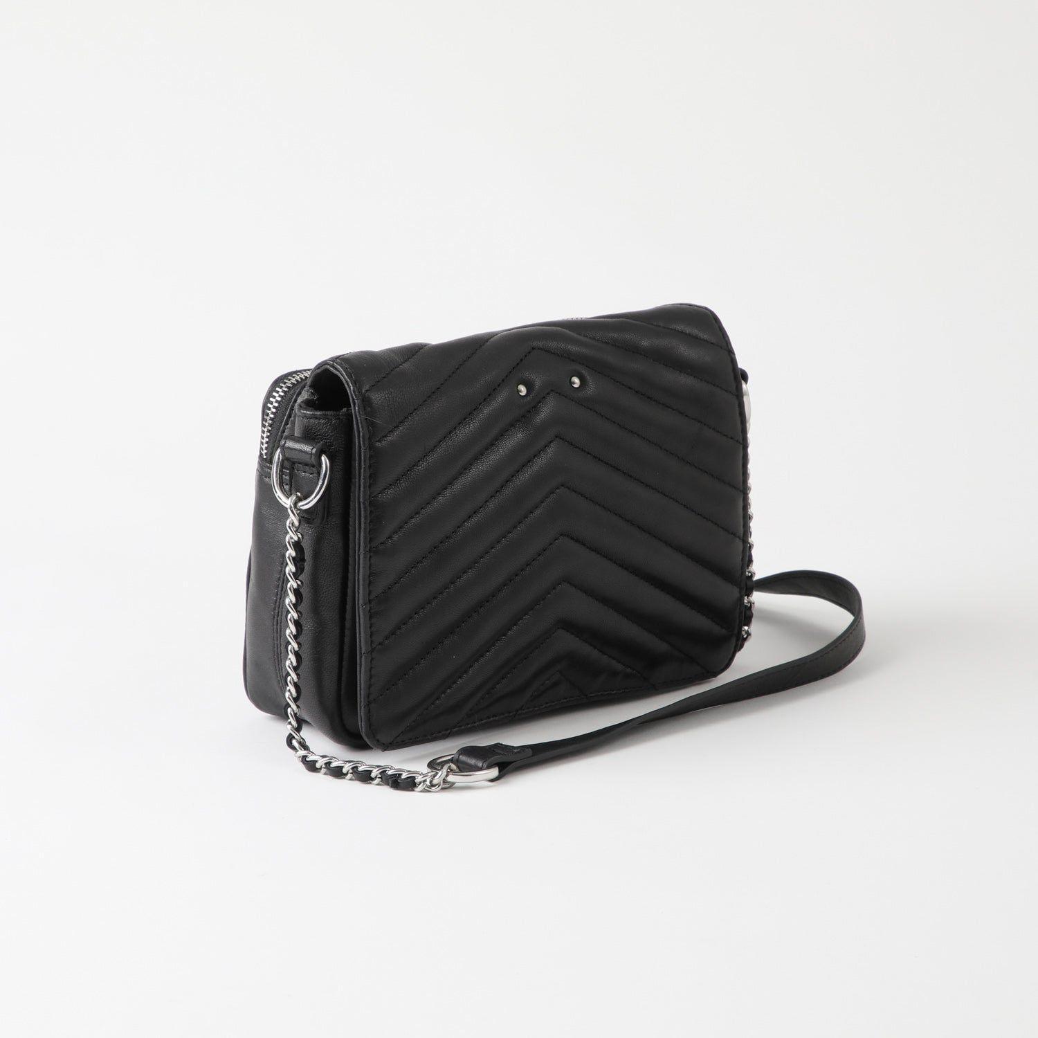 Cartera Cuero Cruzada Milan Black-2