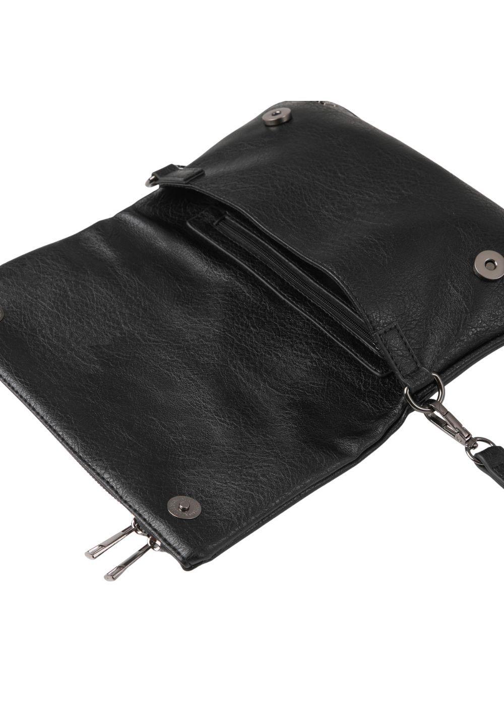Cartera Bandolera Delia Ecocuero Negro Humana-3