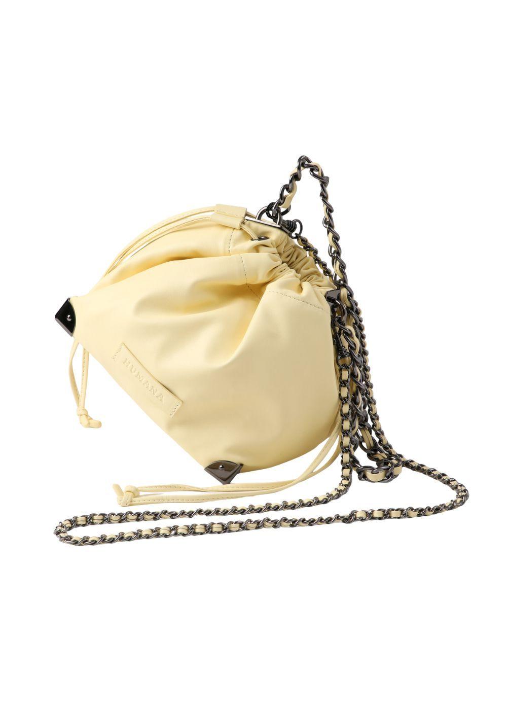 Cartera Bandolera Caty Ecocuero Amarillo Humana-1