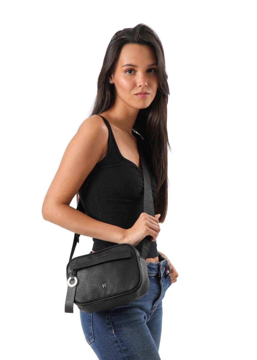 Cartera Cruzada Federica Negra Humana-3