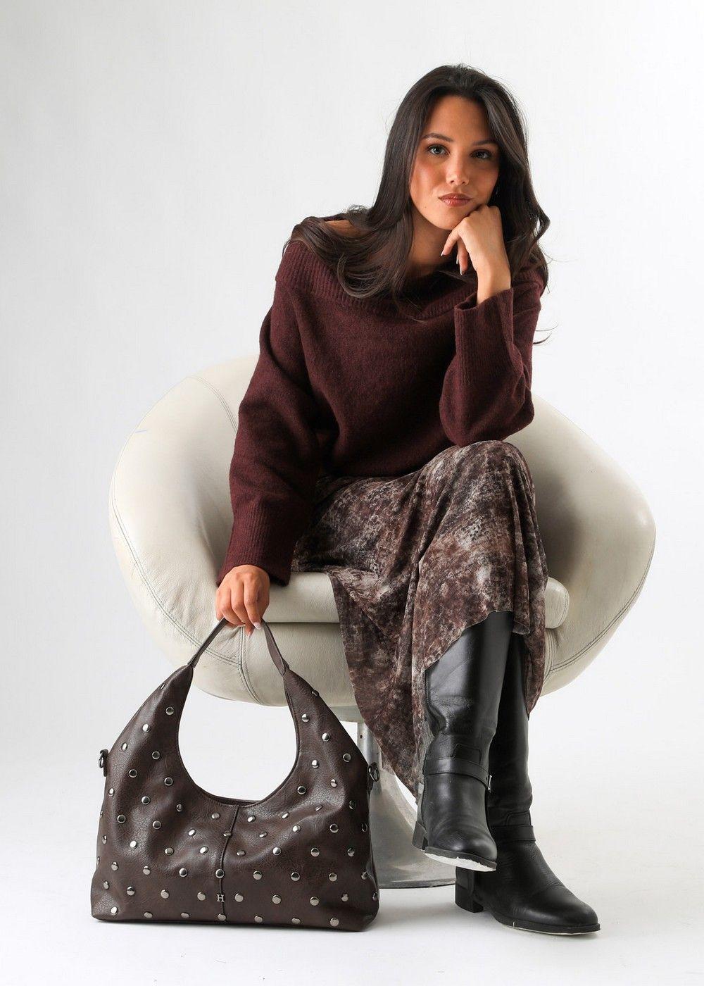 Cartera Hombro Anais Café Humana-3