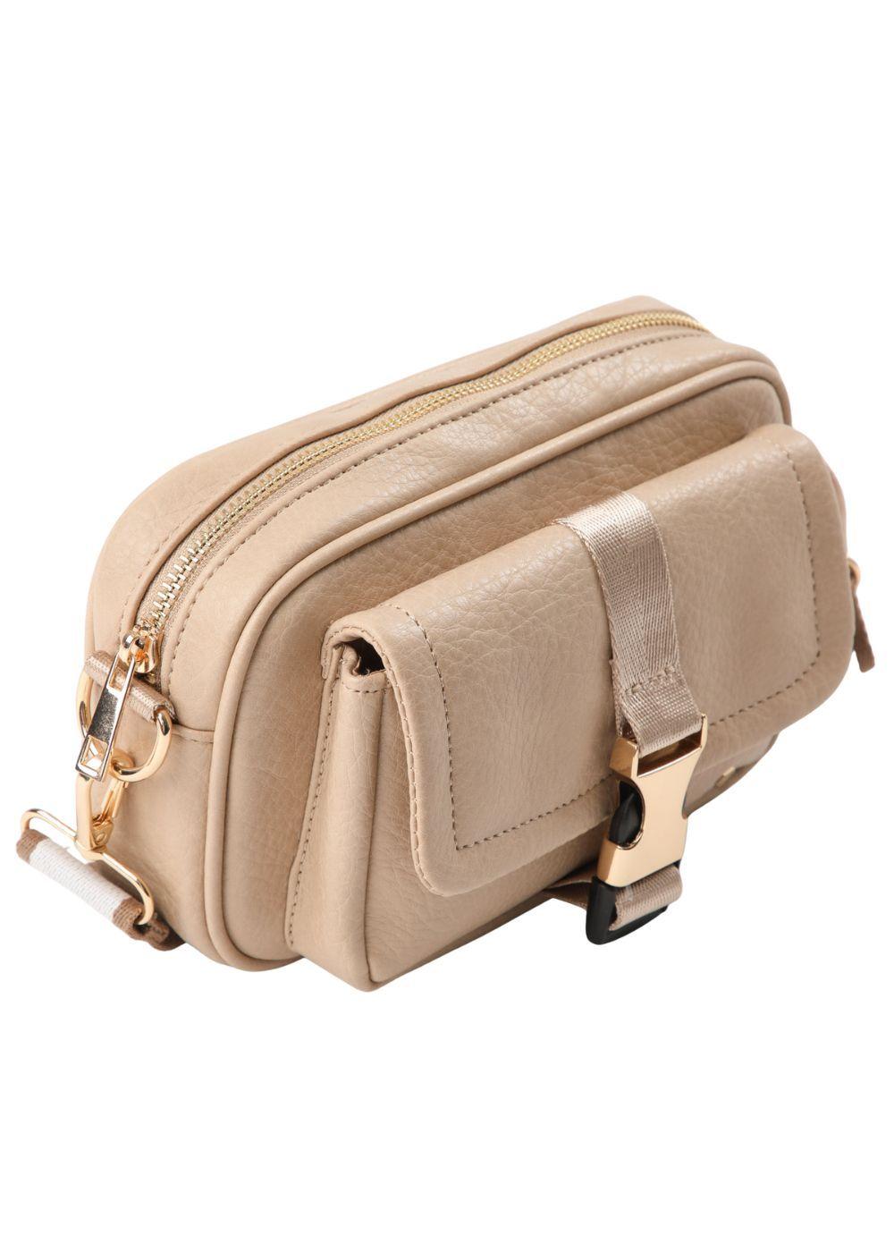 Cartera Bandolera Bignonia Ecocuero beige ID-2