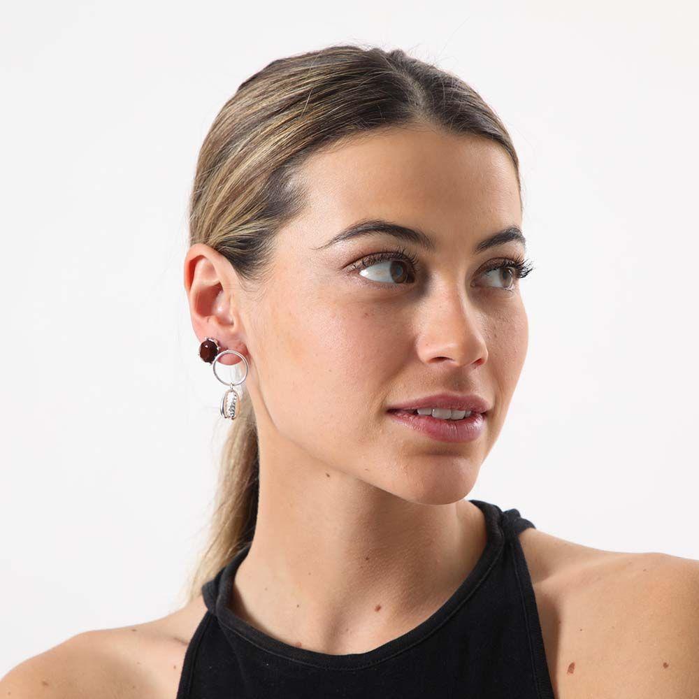 Set Aros Girasol Plateados Humana-1