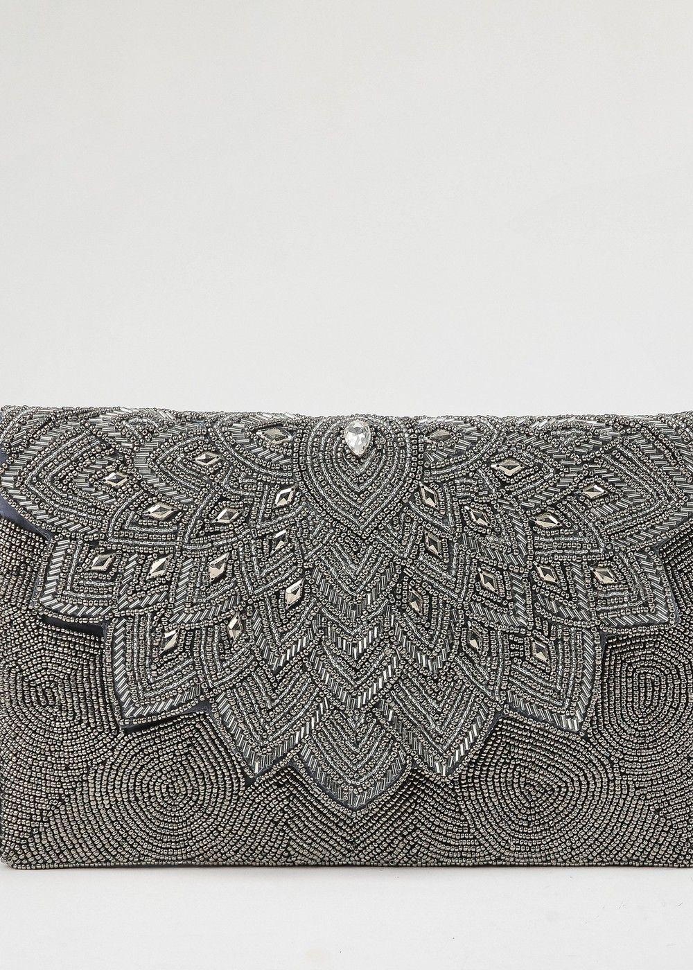 Cartera Clutch Elle Gris Humana-0