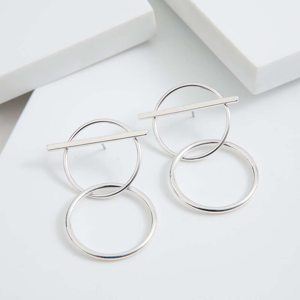 Aros Largo Bon Plateado i-D-0