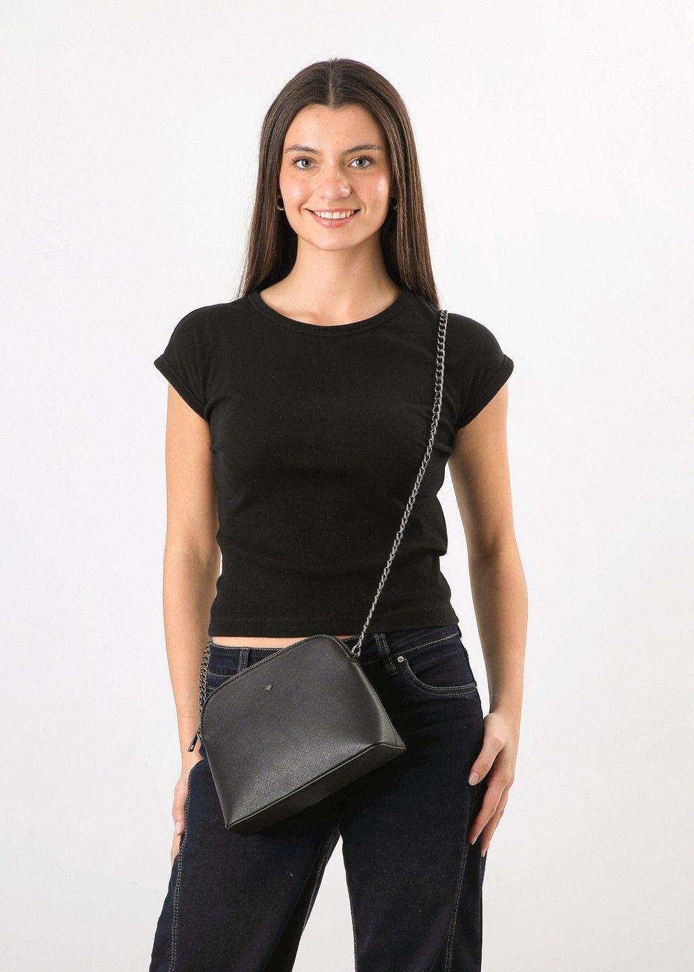 Cartera Cruzada Lirio Black I-D-2