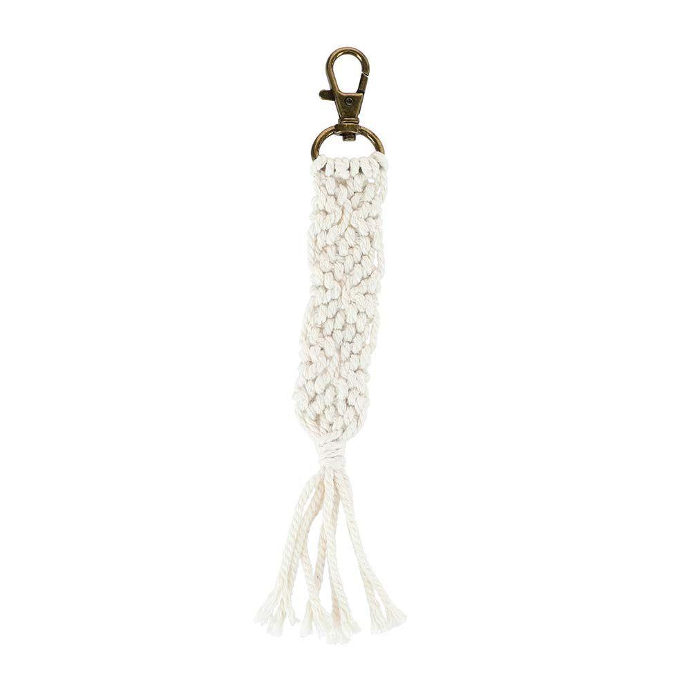 Llavero Macramé Blanco Humana-0