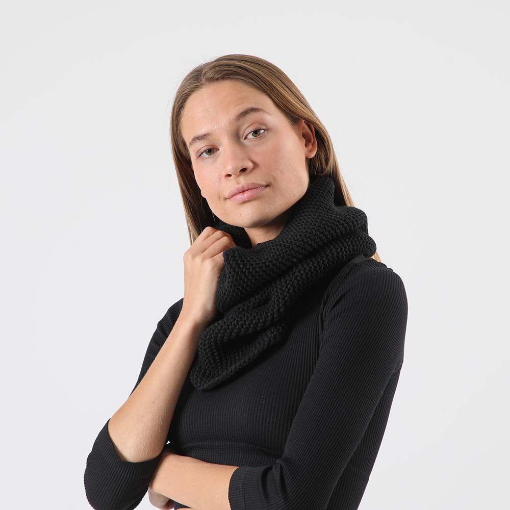 Cuello Tejido Basic Negro i-D-1